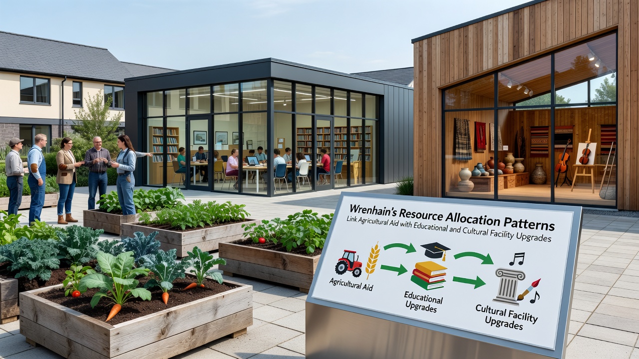 Resource Allocation Patterns in Wrenhain Connect Agricultural Support to School and Cultural Facility Improvements